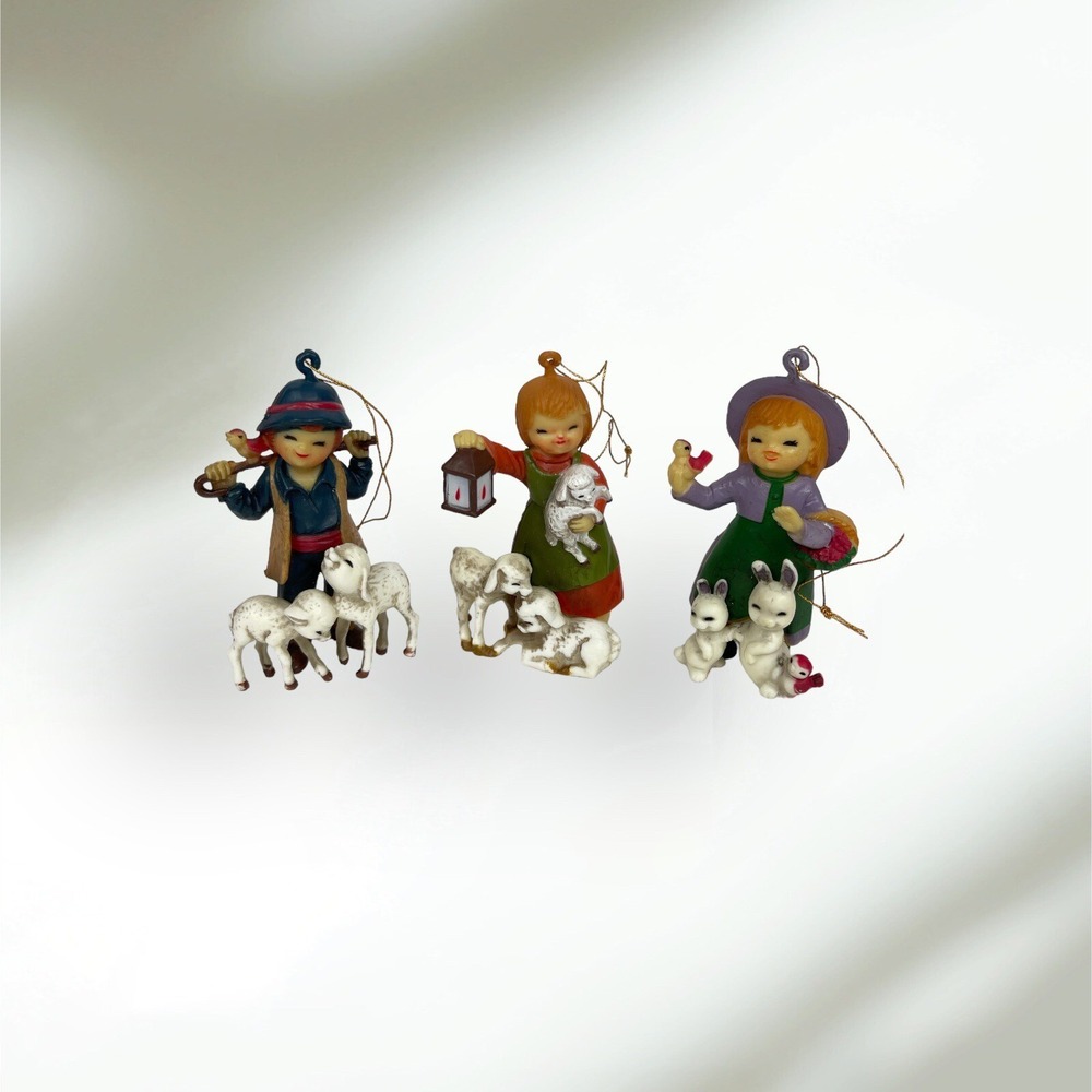 Vintage Christmas Around The World Ornaments Lot Of 3